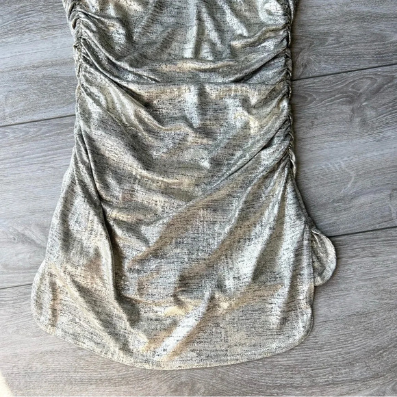 Joseph Ribkoff Light Gold Sleeveless Tunic with Ruching Style Made in Canada - Picture 15 of 15